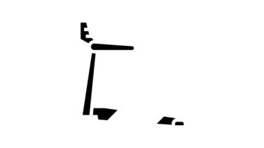 koşu bandı ekipman hattı simgesi canlandırması