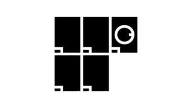 Çamaşır yıkama malzemesi çamaşır ipi simgesi canlandırması