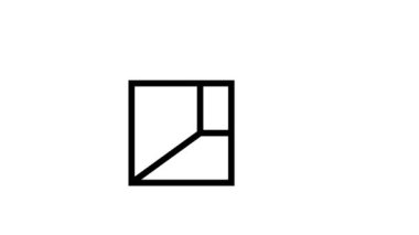 kare metal profil çizgisi simgesi canlandırması