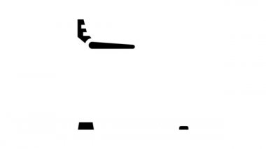 koşu bandı ekipmanı kabartma simgesi canlandırması