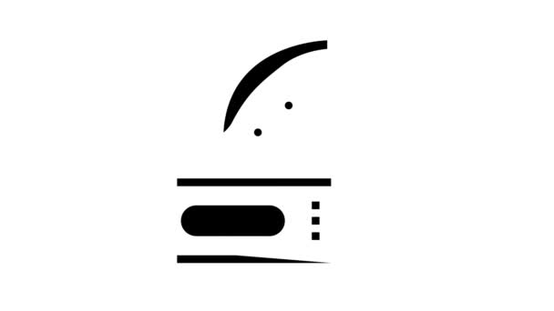 Trojan virus glyph pictogram animatie — Stockvideo