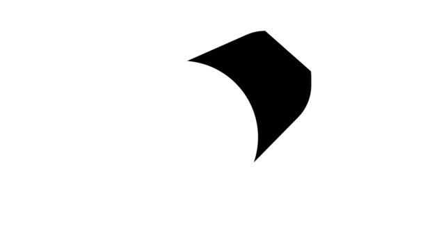 Barra rotonda profilo metallico icona glyph animazione — Video Stock