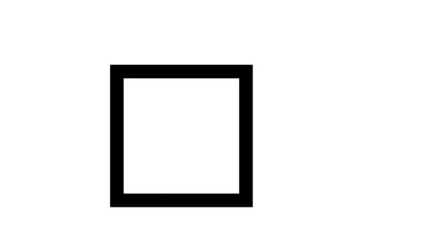 Мультипликация иконок квадратного профиля — стоковое видео