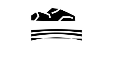 Opencast altın madeni glyph simge canlandırması