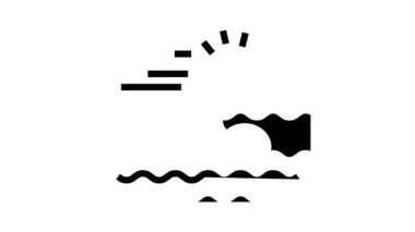 yüzme sporu simgesi canlandırması