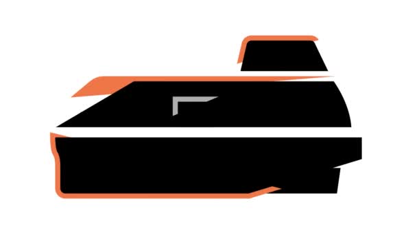 Reddingsboot kleur pictogram animatie — Stockvideo