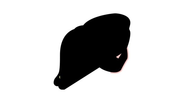 Animação ícone de cor de frango perna inteira — Vídeo de Stock