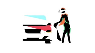 santral yakıt ikmali, benzin istasyonu çalışanı servis rengi canlandırması