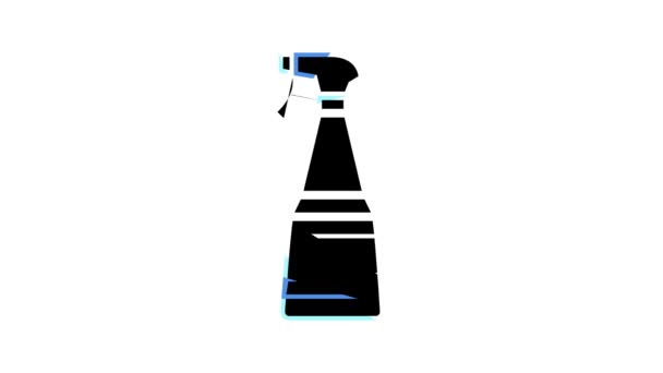 Rimpel smoothing spray kleur pictogram animatie — Stockvideo