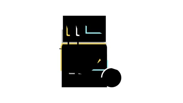 Ethanol-Tankstelle Farb-Icon-Animation — Stockvideo