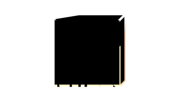 Plywood trä färg ikon animation — Stockvideo