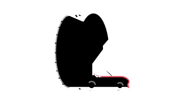 Animace ikon barev vysoce výkonných pneumatik — Stock video