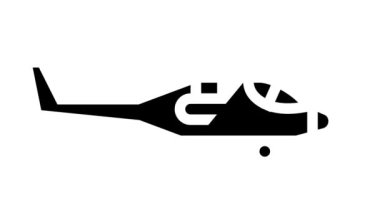 Helikopter uçan ordu makine hattı simgesi canlandırması