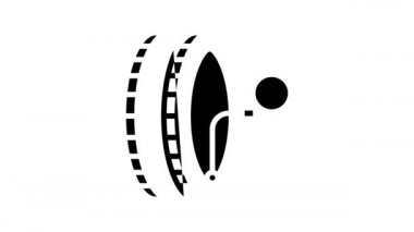 Benzin istasyonu inşa çizgisi simgesi canlandırması