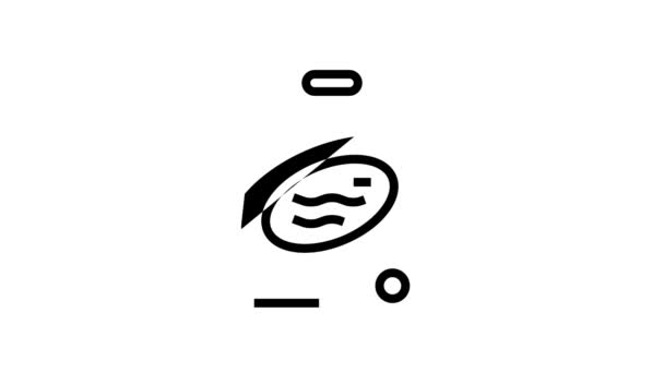 Línea de la bolsa de polvo icono de animación — Vídeo de stock