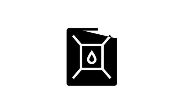 Animação ícone linha de posto de gasolina bio-diesel — Vídeo de Stock