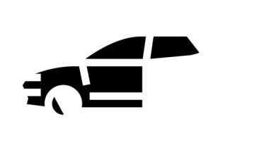 hatchback otomobil hattı simgesi canlandırması