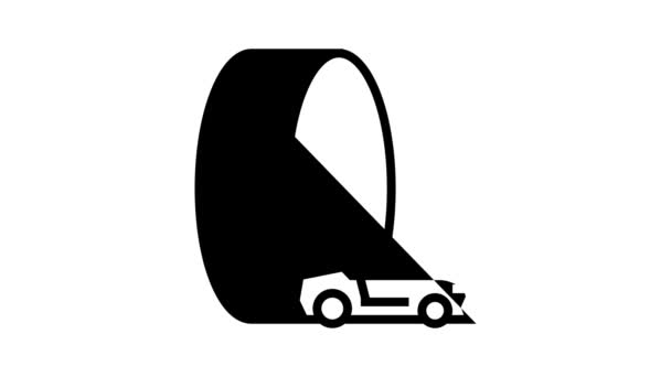 Animação ícone de linha pneus de alto desempenho — Vídeo de Stock