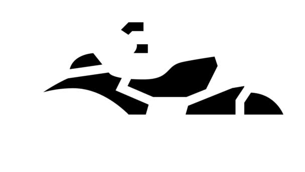 Animação ícone de glifo de embarcação pessoal — Vídeo de Stock