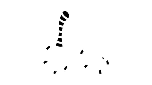Анимация иконок куриного знака ног — стоковое видео