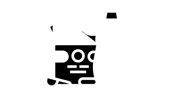 Set lavanderia icona glyph animazione — Video Stock