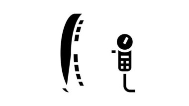 Benzin istasyonu glyph simge canlandırması