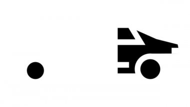 coupe araba glyph simge canlandırması