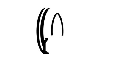 kamyon veya SUV lastikleri glyph simge animasyonu