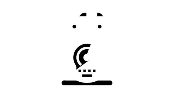 Chilometraggio auto attrezzature glyph icona animazione — Video Stock