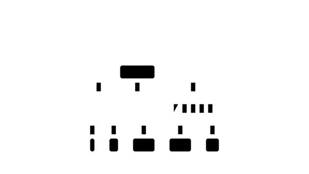 Vin kód dekóder glyph ikon animáció — Stock videók