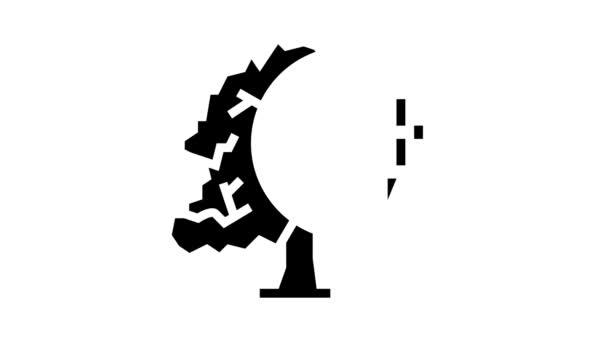 Bois de hêtre glyphe icône animation — Video