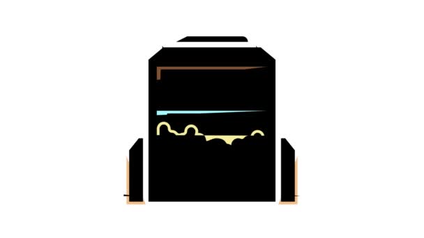 Conditionering tarwe industriële apparatuur kleur pictogram animatie — Stockvideo