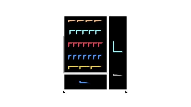 Distributeur automatique médical couleur icône animation — Video