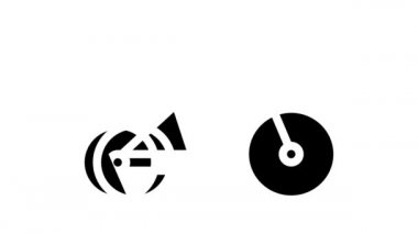 Üç tekerlekli bisiklet tipi çizgi simgesi canlandırması