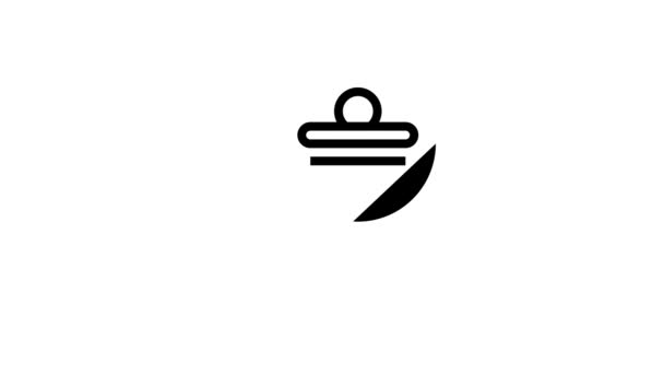 Banho sal recipiente linha ícone animação — Vídeo de Stock