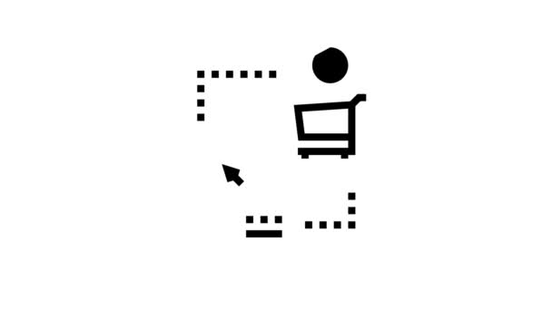 添加到购物车行图标动画 — 图库视频影像