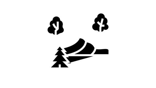 Landschaftspflege Dienstleistungen Linie Symbol Animation — Stockvideo