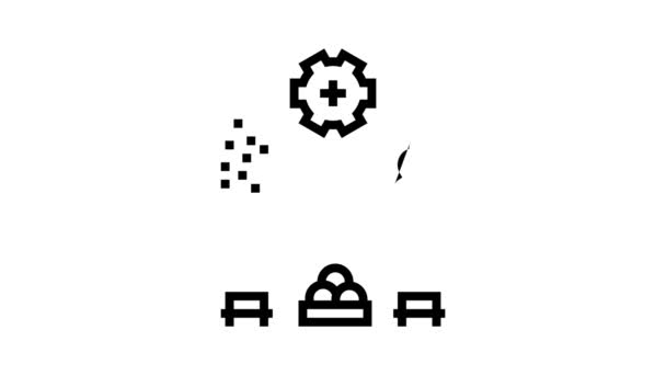Serviços de desenvolvimento de paisagem animação ícone de linha — Vídeo de Stock