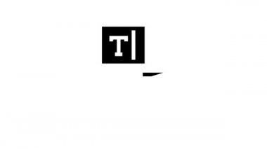metin glyph simgesi canlandırması yazılıyor