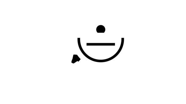 Banho sal recipiente glifo ícone animação — Vídeo de Stock