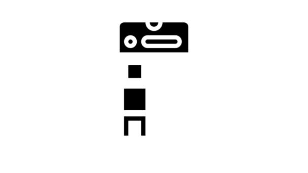 Commerciële toepassing glyph pictogram animatie — Stockvideo