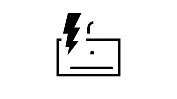 Flash verkoop glyph pictogram animatie — Stockvideo