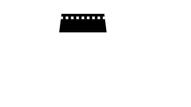Orzo farina sacchetto glyph icona animazione — Video Stock