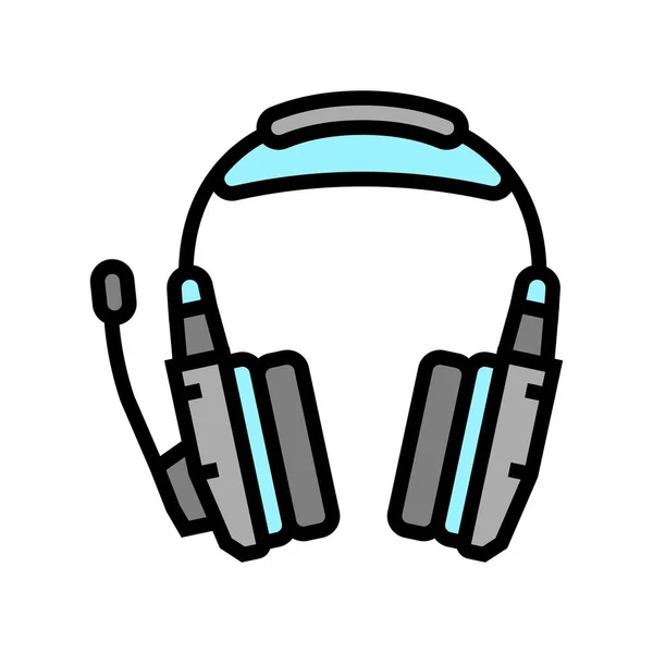 Gaming-Kopfhörer Farbe Symbol Vektor Illustration — Stockvektor