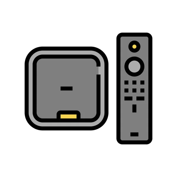 4k Streaming Player Farbe Symbol Vektor Illustration — Stockvektor