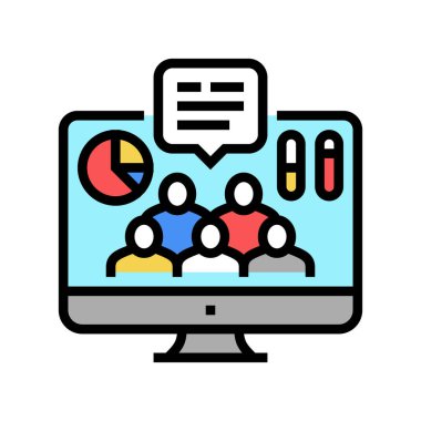 Sosyal bağlılık rengi vektör illüstrasyonu