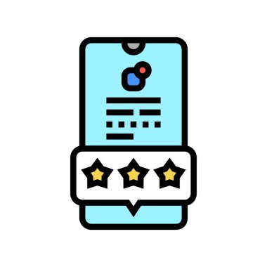 Servis renk ikonu vektör illüstrasyonunun geri bildirimi