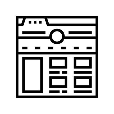 websitesi oluşturma satırı vektör illüstrasyonu