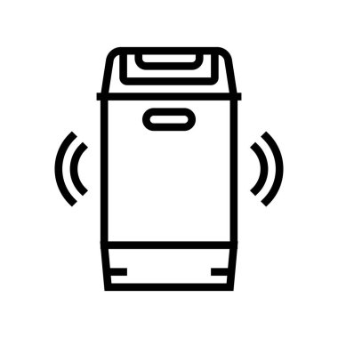 Taşınabilir çamaşır makinesi çizgisi vektör çizimi