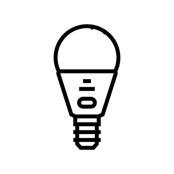 Ilustração de vetor de ícone de linha de lâmpada inteligente —  Vetores de Stock